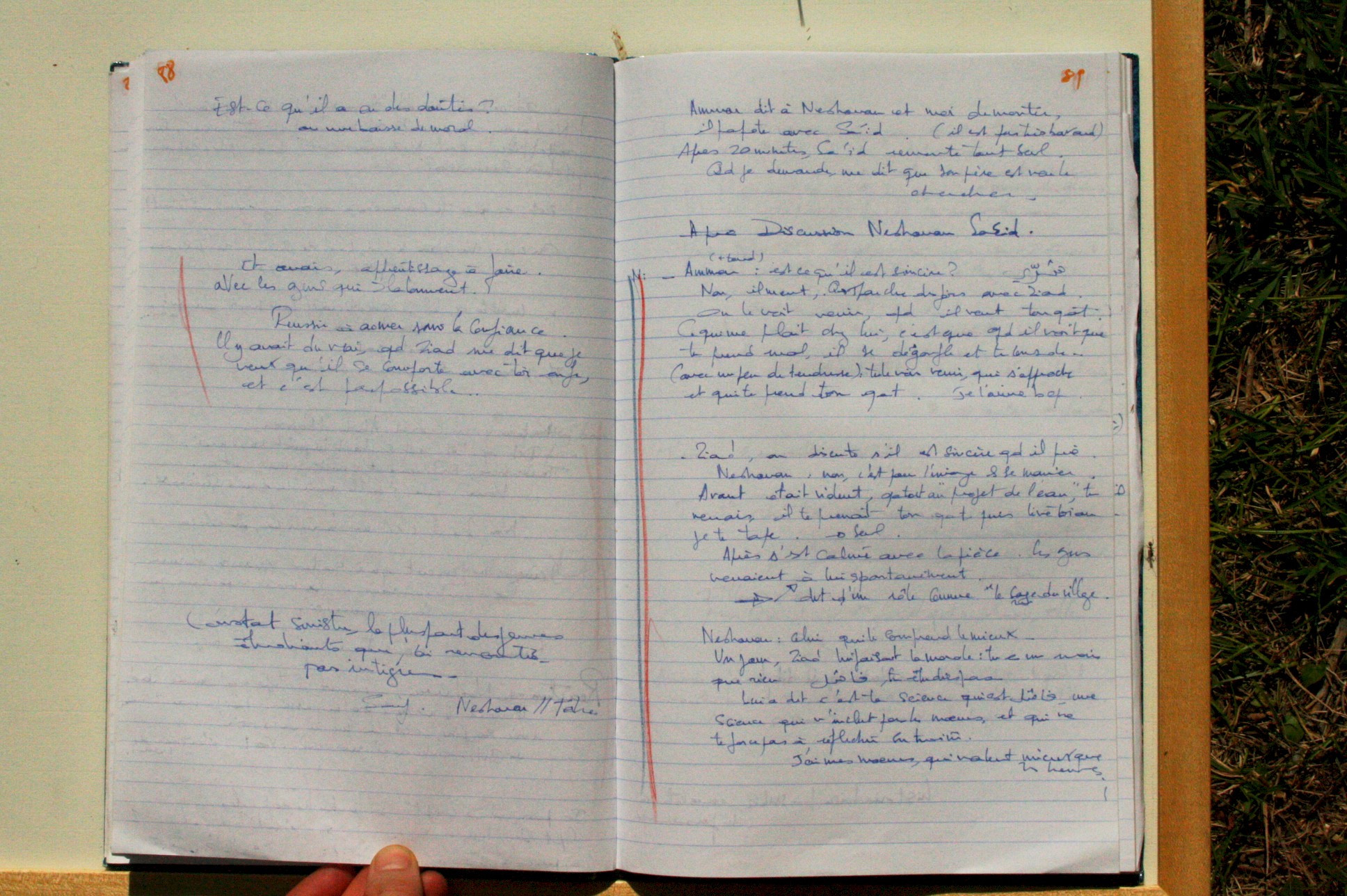 Notes du 29 septembre 2003 (C045).
